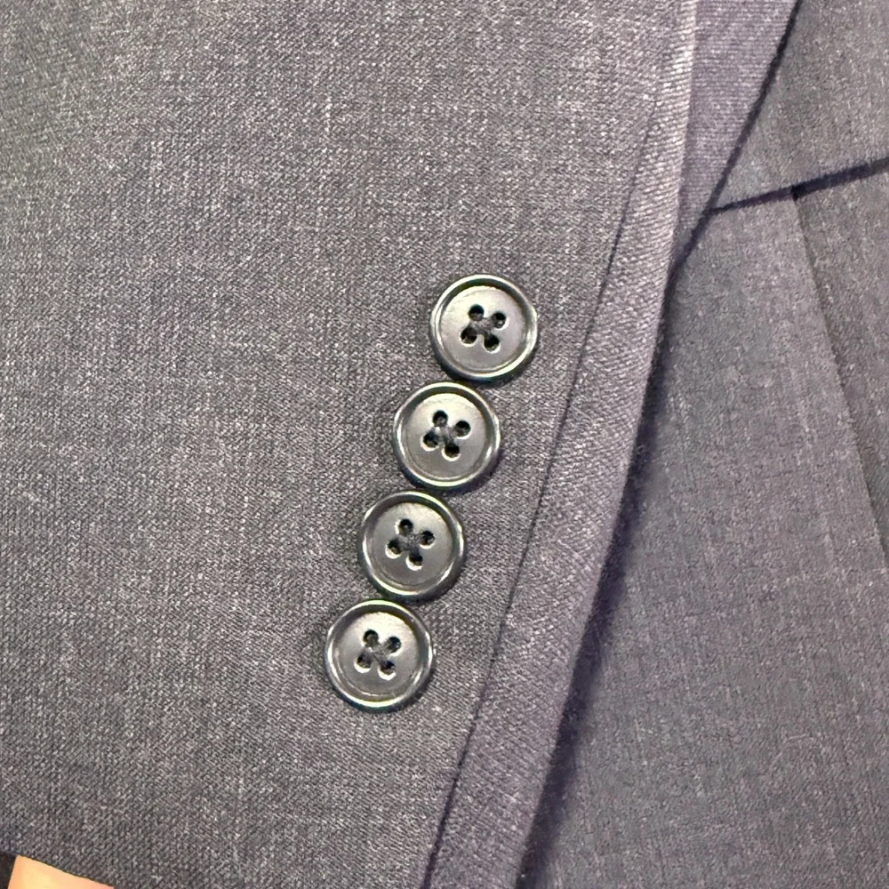 VERSINI‎ Men's 44R Charcoal Grey 100% Wool Blazer Suit Jacket Made in Vietnam